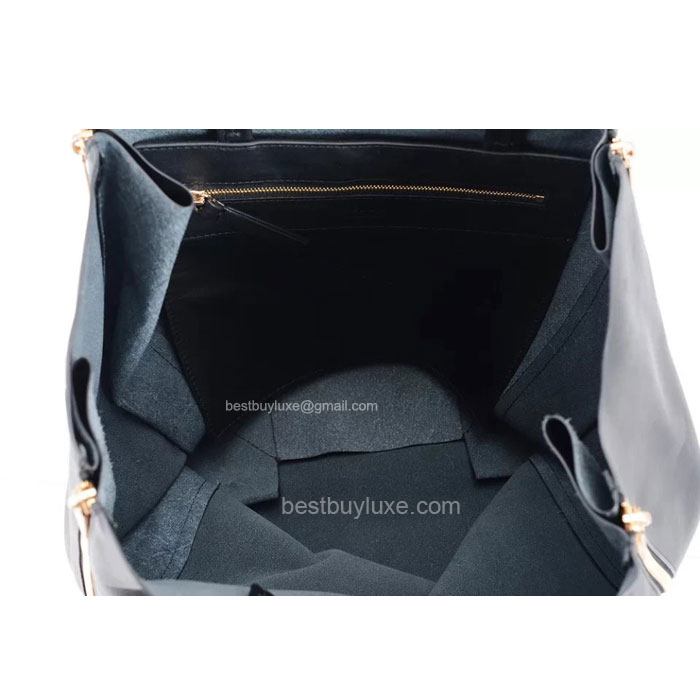Replica Celine Cabas Gusset Handbag In Black Lambskin - Replica Celine  